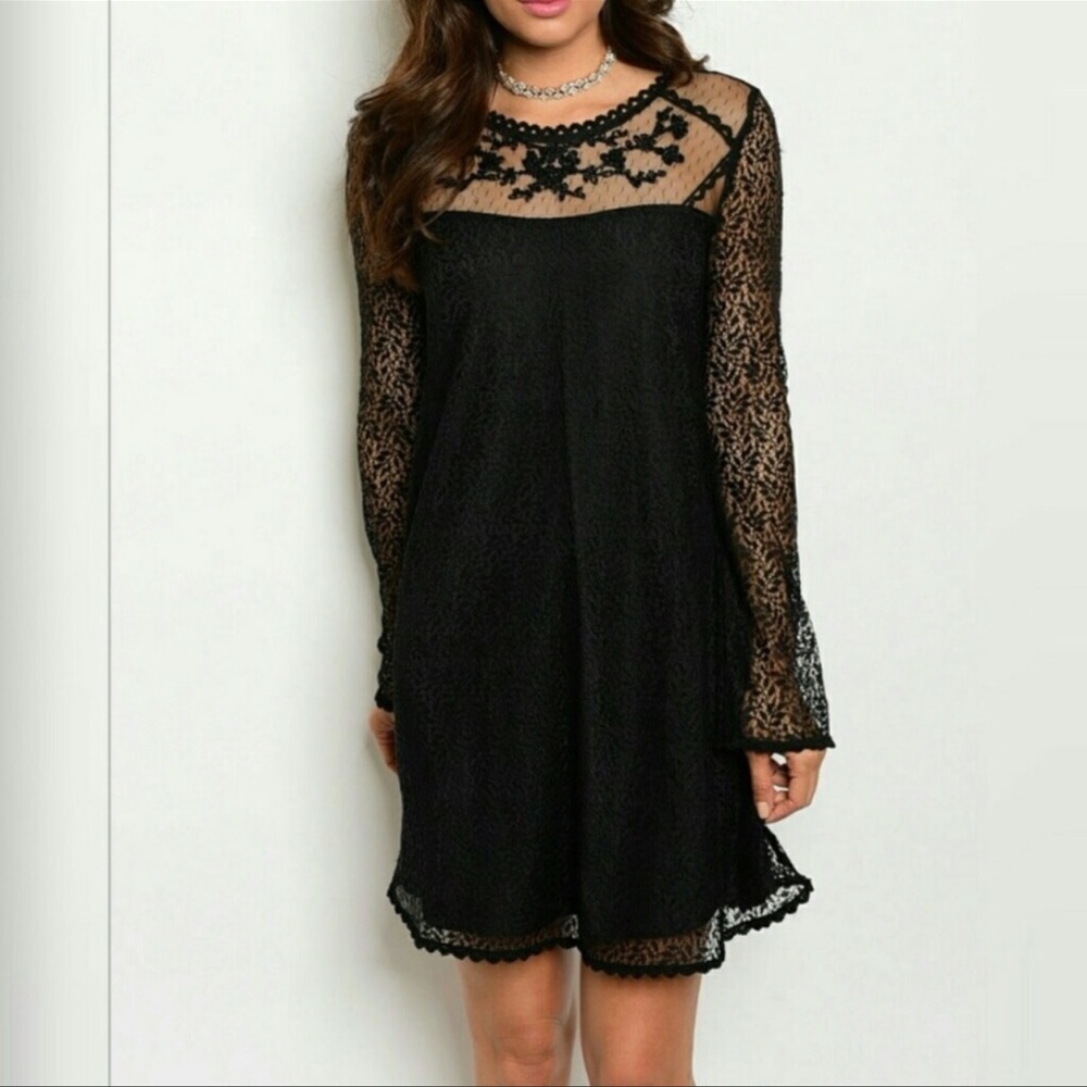 Black lace dress